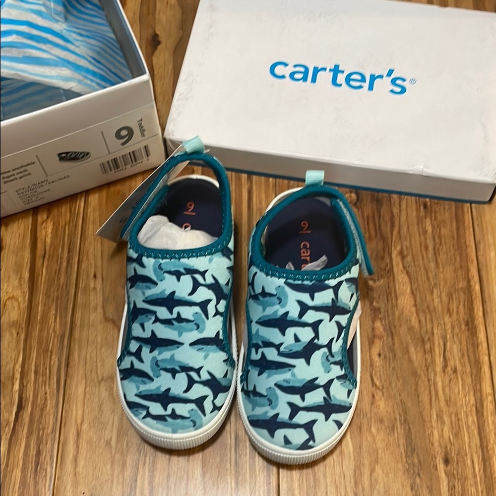 Carter's Blue Shark Print Kids Sandals